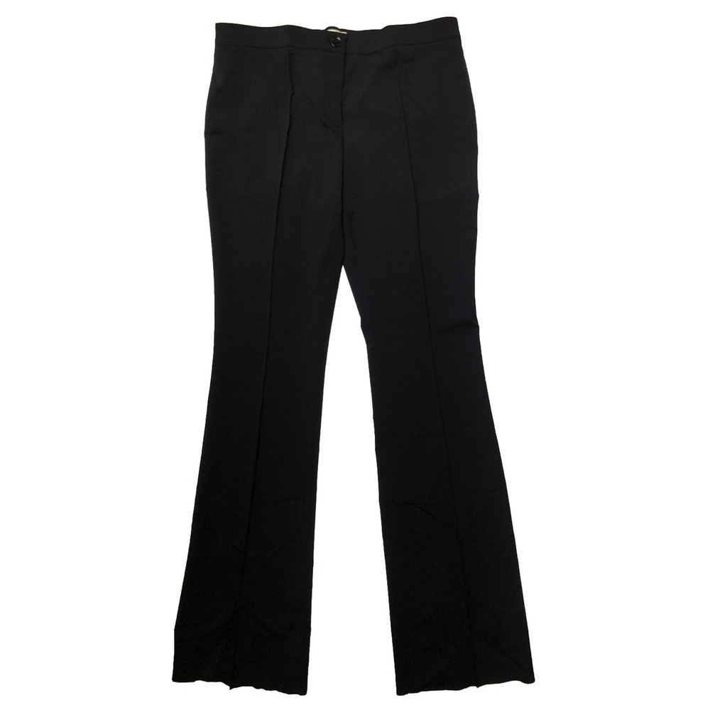 Burberry Pants Women's 8 Black Boot Flare Virgin Wool Trousers Portugal 42 NEW